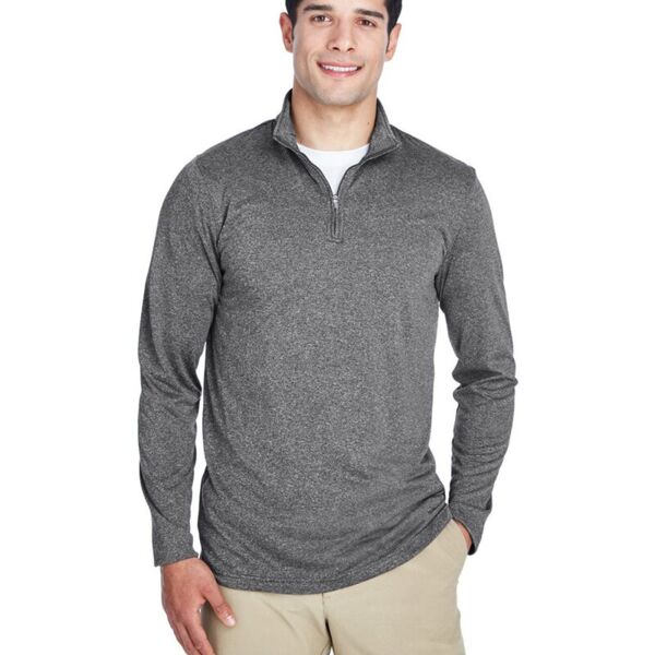 Men's Cool & Dry Heathered Performance Quarter-Zip Pullover Thumbnail
