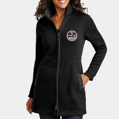  Women's Arc Sweater Fleece Long Jacket Thumbnail